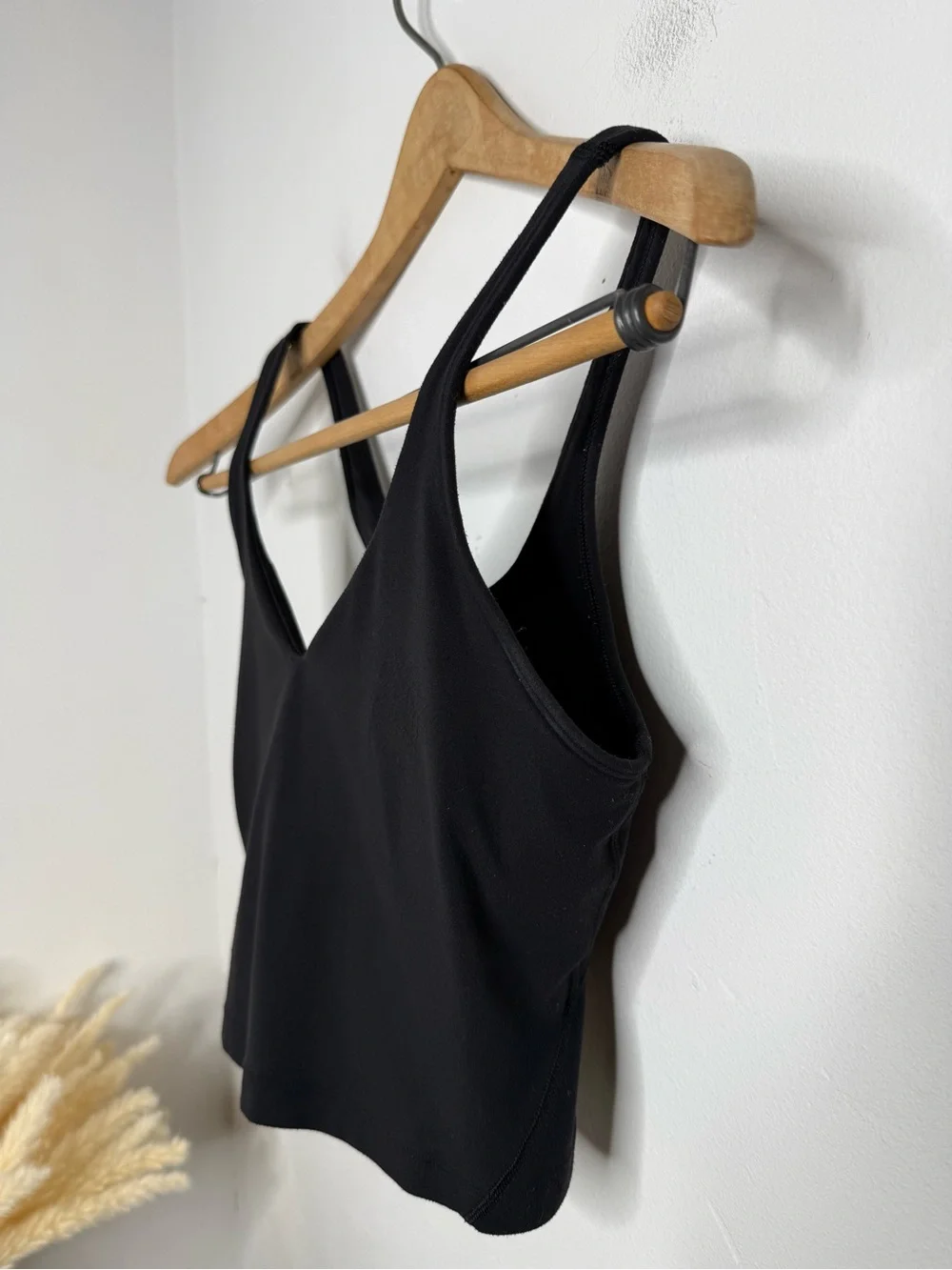 Lululemon Align Tank Top Black Cropped Sz 6 Longline Sport Bra Pilates Barre Gym